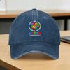 Summer Respect Love Support Inclusion Autism Awareness Baseball Cap Sun   Print Washed Trucker Hat Hunting Baseball Caps