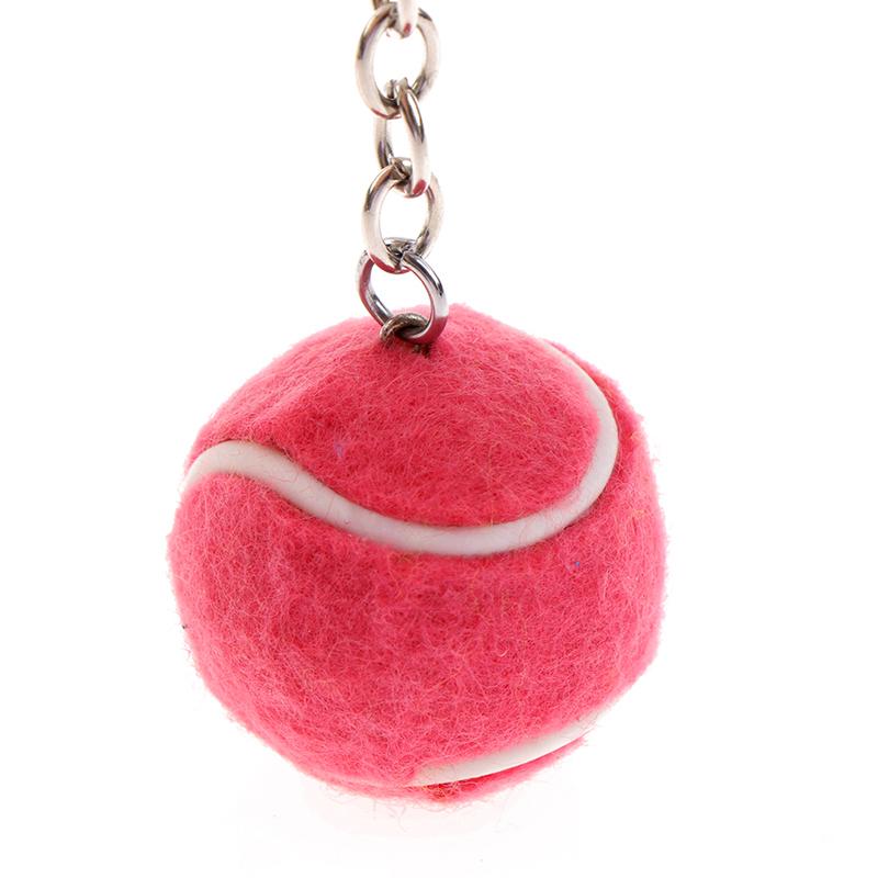 6 Color Key Chain Tennis Ball Metal Keychain Car Key Chain Key Ring sports chain sliver color pendant