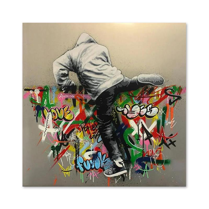 

Climber от Martin Whatson Художник Печать Уличное граффити Искусство Холст Плакат Картина Настенная Картина для Гостиной Украшения Дома 60X60cm No Frame