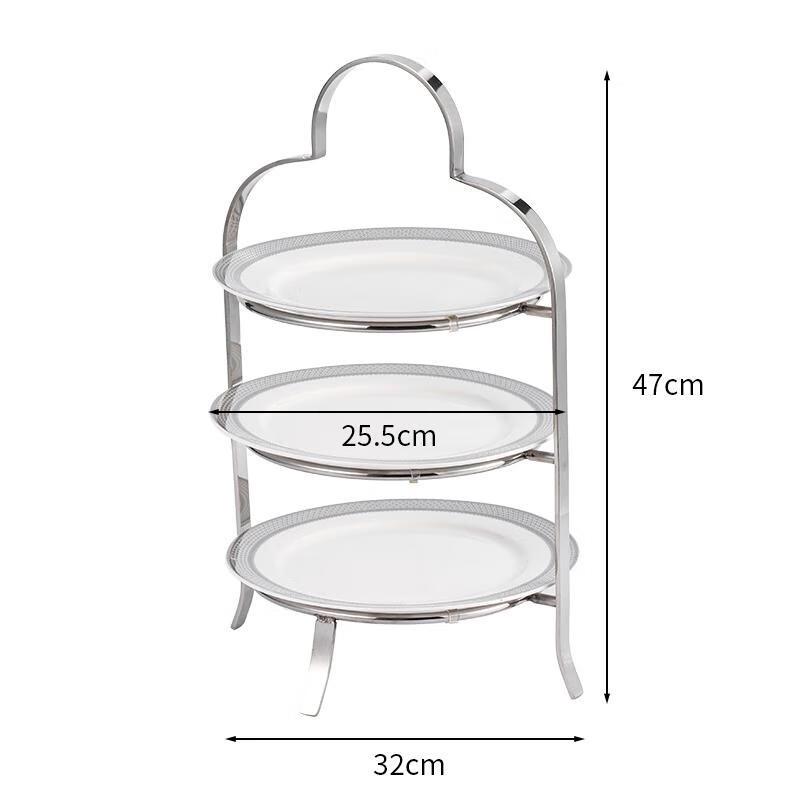 Многоуровневая подставка для десертов и тортов HANDUNYOU из нержавеющей стали