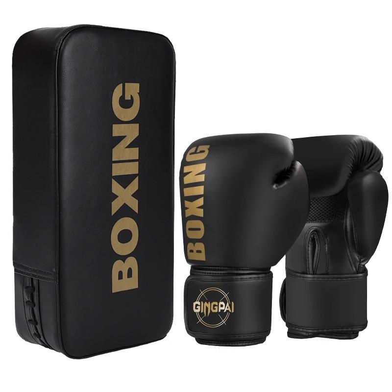 Kids Adult Boxing Gloves Set With Hand Targets Foot Target Martial Arts Training PU Leather 6oz-12oz
