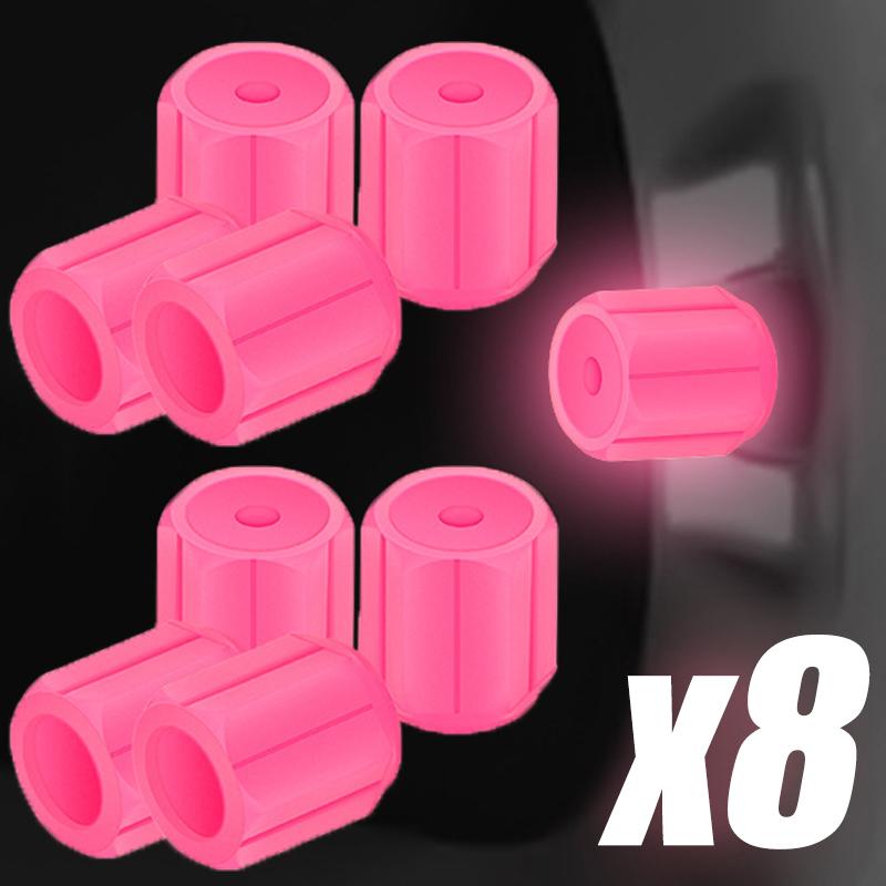 4/8/16 ks Auto Svítící Víčko Ventilku Pneumatiky Fluorescenční V Noci Svítící Motocykl Kolo Tryska Kola Víčka Ventilků Pneumatiky Automobilu Svítící Víčka