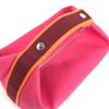 HERMES Bridea Black GM Bag pouch vanity bag H logo Hand Bag cotton hibiscus pink