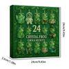 Frog Arrival Calendar 2025 2D Printed Toys 24 Day Christmas Countdown with Mini Flat 2D Acrylic Frog Doll For Christmas Decor