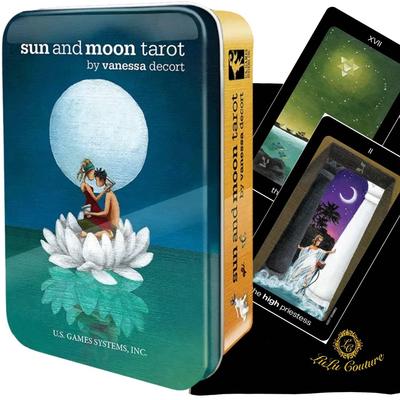 Sun and Moon Tarot In a Tin - 78 Cards Deck & Instruction Booklet [Authentic]