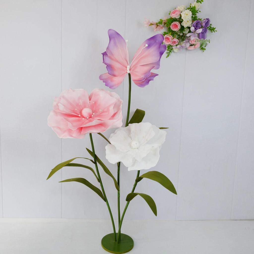 Large Poppy Paper Flower Art Stand for Weddings & Displays