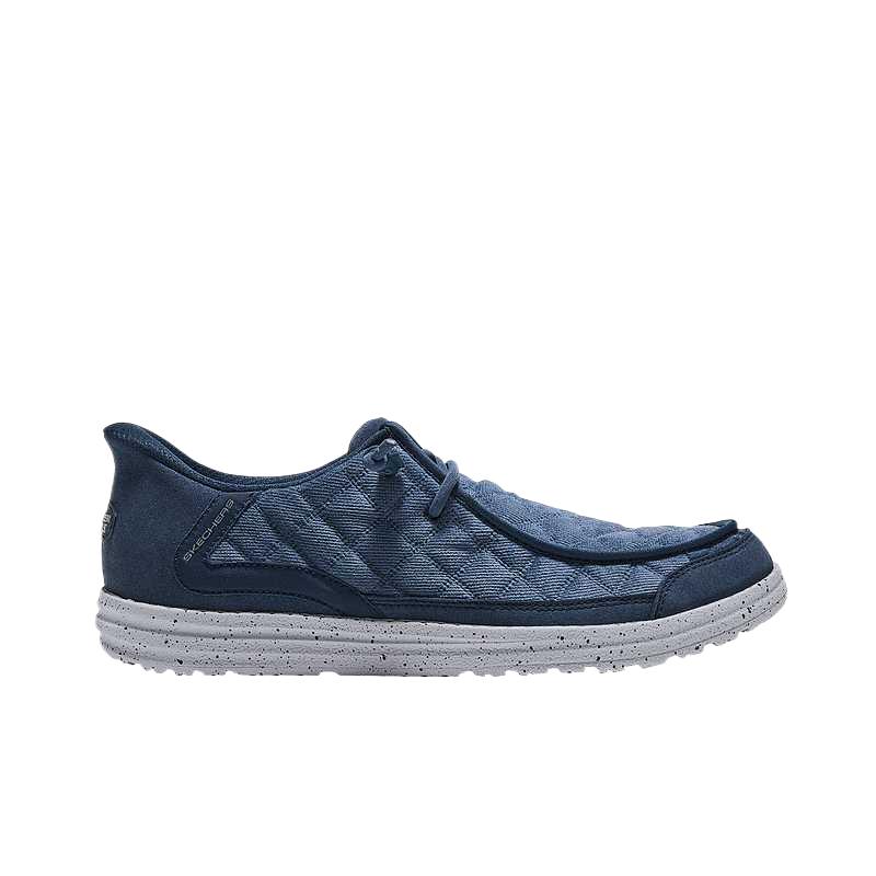 Skechers Melson Stoff USA Streetwear Runde Spitze Einfache Niedrige Lässige Schuhe Herren Sneaker 211384-NVY