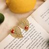 Light luxury niche high-end ladybug leaf earring jewelry