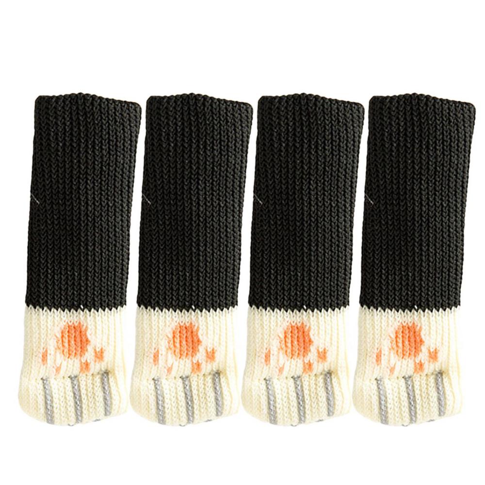 4Pcs Table And Chair Foot Pad Foot Cover Knitted Socks Cat Claw Mute Wear-resistant Non-slip suitable Floor Protection Mat