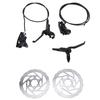 4 Piston Mountain Bike Hydraulic Disc Brake Kit Aluminum Alloy Bike Disc Brake Set with 160mm Rotors