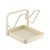 Lid Holder Space Saving Storage with Drain Tray Pot Lid Storage Organizer Drying Holder for Ladle Spatula Spoon Plate Dish