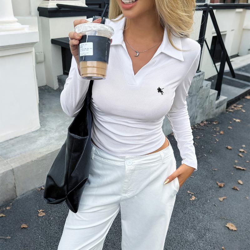 

Повседневная рубашка с длинным рукавом однотонного цвета, футболка, женский топ S белый