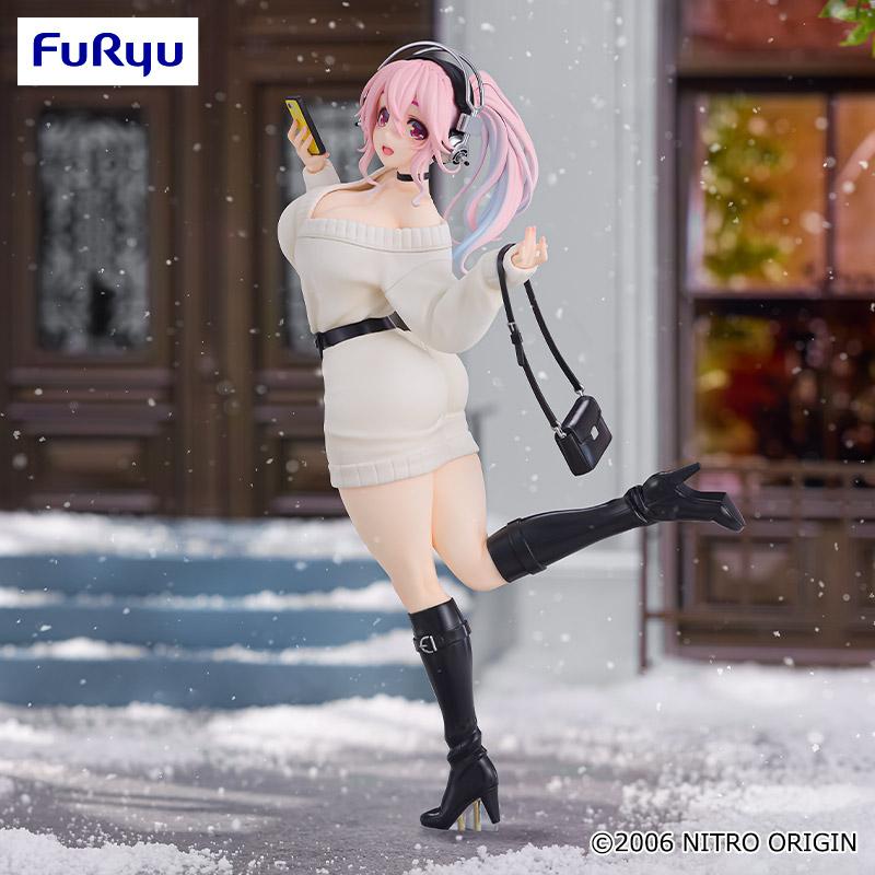 Super Sonico Trio-Try-iT Figure Winter Memory Ver. 21cm Furyu Anime PVC Figure Official