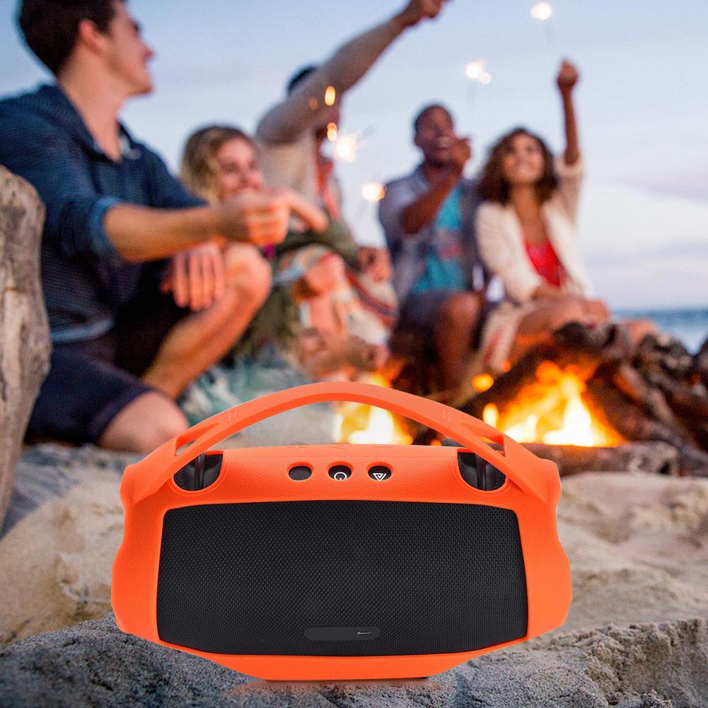 Silicone Cover Case Shockproof Silicone Carrying Case with Handle Portable Travel Case for JBL Xtreme 4 Portable BT Speaker