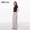 Jinyujie Women's Straight-Leg Cargo Casual Pants
