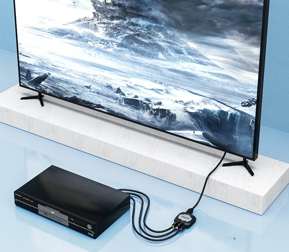 High-Definition HDMI to AV Converter for Connecting Game Consoles to Older TVs