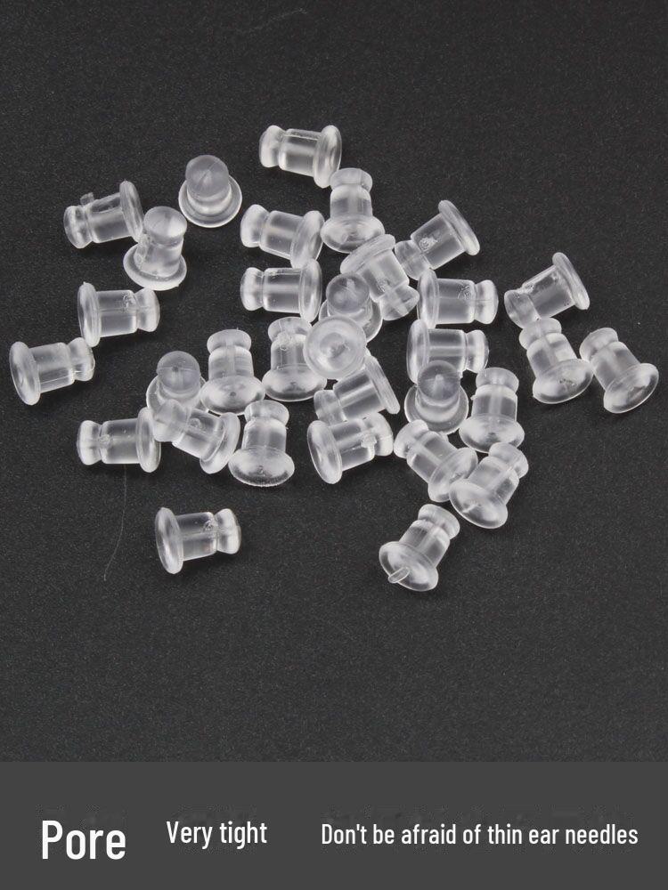 Clous d'oreilles et bouchons arrière en silicone transparent - Ensemble d'accessoires DIY