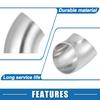 A ABSOPRO 45 Degree Steel Exhaust Elbow Pipe Bend Tube Durable 32mm OD Modified
