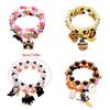3Piece Halloween Charm Bracelet Spooky Pumpkin Specter Pendant Jewelry Adjustable Alloy Wristband Present for Kids Adults