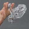 Manyjoy Plastic Chastity Bird Cage Male Locking Chastity Belt Device with 4 Penis Rings Restraint Penis Lock Sex Toy for Men Gay