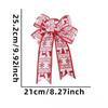 Christmas Bows Hanging Ornament - Linen & Cotton Material Xmas Tree Decorations for Home DIY Holiday Party Front Door Bedroom