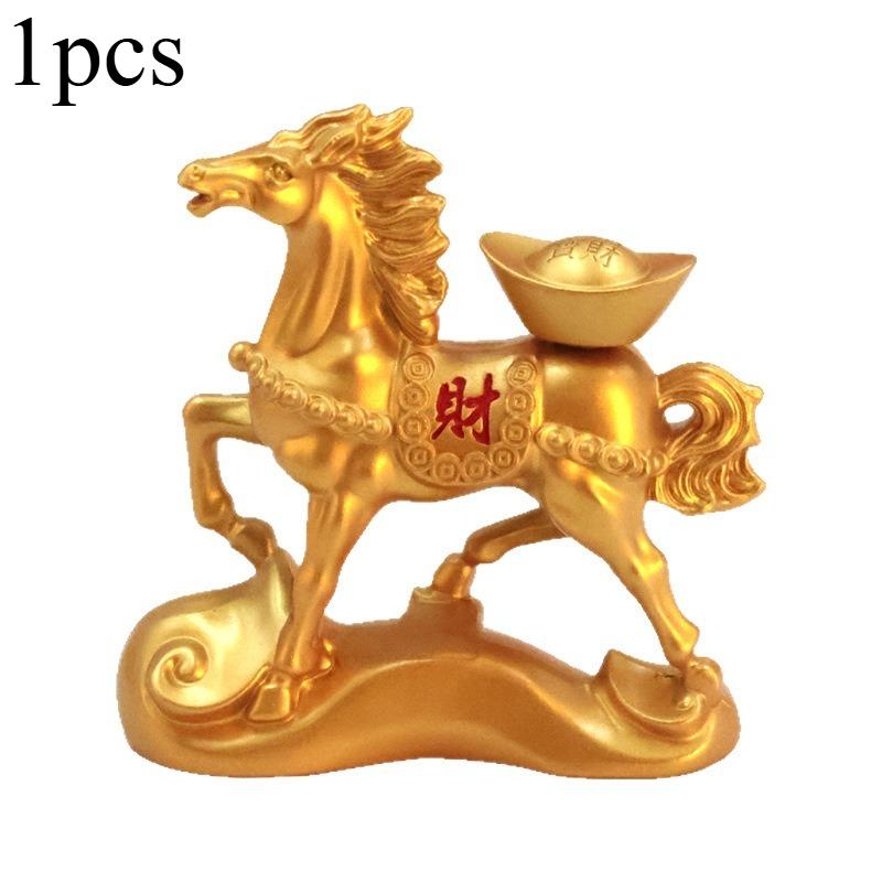 1pcs Fortune Zodiac Horse Ornaments Home Living Room Ornaments Money Prancing Horse Ornaments Home Decoration Ornaments