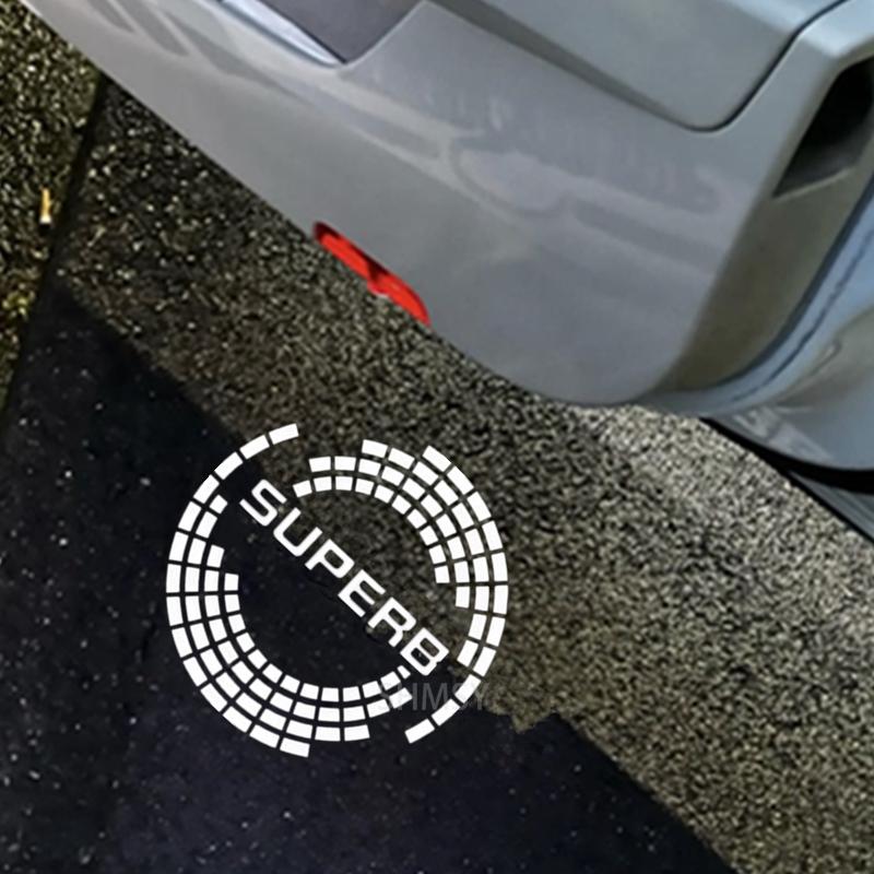 AAABQ1 2Pcs LED Car Courtesy Light Signal Lamp Projector Accessories For Skoda Superb 3V 3T B5 B6 B8 2009-2015 2016 2017 2018 2019 2020