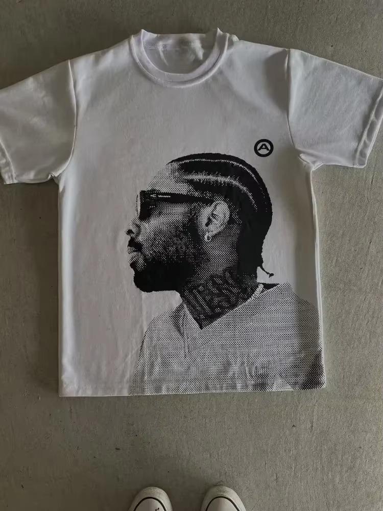 2025 Retro Trend Portrét Tyler The Creator Tričko Letní Streetwear Tričko Muži Ženy Top Ležérní Harajuku Y2K Hip Hop Rapper Zpěvák