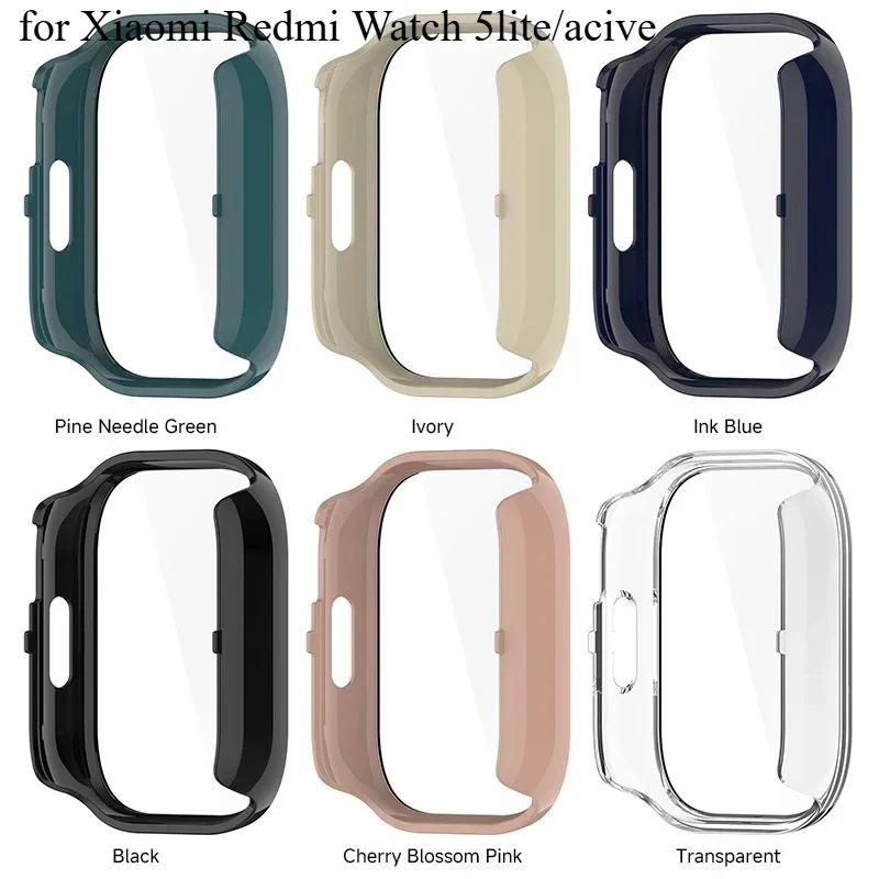 Tempered Glass+PC Case For Xiaomi Redmi Watch 5 Active/Lite Cover Hard Screen Protector Watch BUMPER Cases For Redmi Watch 5