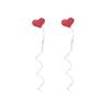 Love Spiral Fringed Fairy Niche Earrings Female Korean Version New Ins Fashionable Heart-shaped Full Diamond Earrings