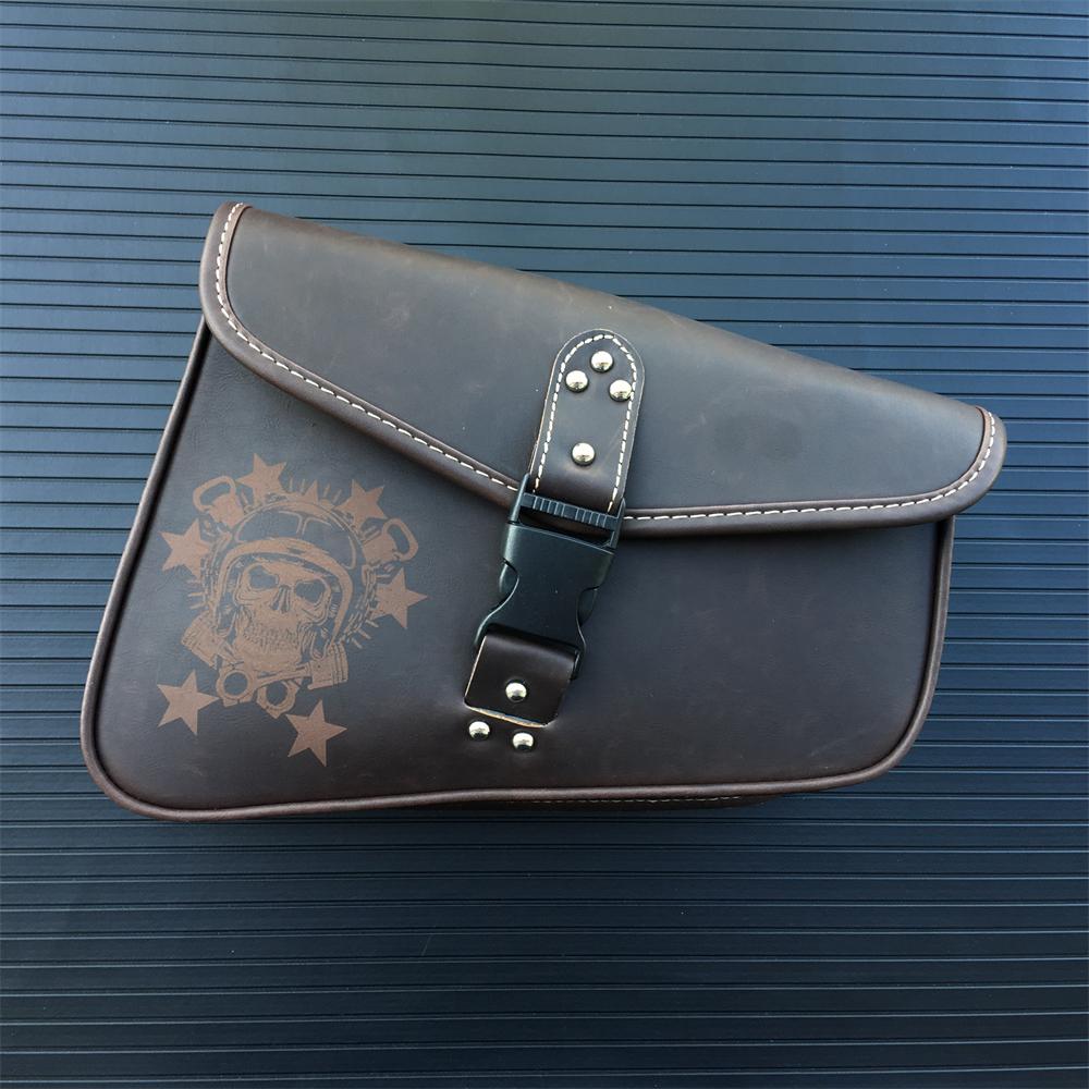 Motorcycle Saddle Bags PU Leather Swingarm Bag Saddle Bags Side Tool Bags Storage For Sportster 883 1200XL