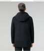 Men's Double-Faced Wool Coat with Detachable Down Liner - Lapel, Thick, Medium-Long, Casual Outerwear for Autumn & Winter.