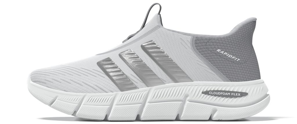 Adidas Comfort Sneakers FLEX LOUNGE RAPIDFIT Women's ONE24 Dash Grey/Silver Metallic/Glory Grey (HQ4942) 24.0 cm