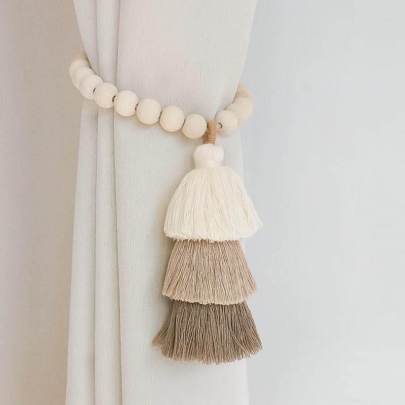 Cross-border Yarn Curtain Tiebacks, Decorative Buckle, No-Punch Gather, Flower Design