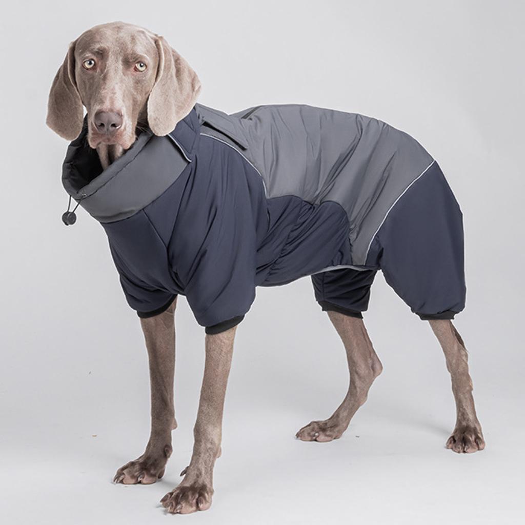 Warm Dog Winter Coat, Pet Coats For Large Dogs Winter,Dog Turtleneck Coat With Zipper & Reflective Strips,Pet Jacket For Medium Large Dogs