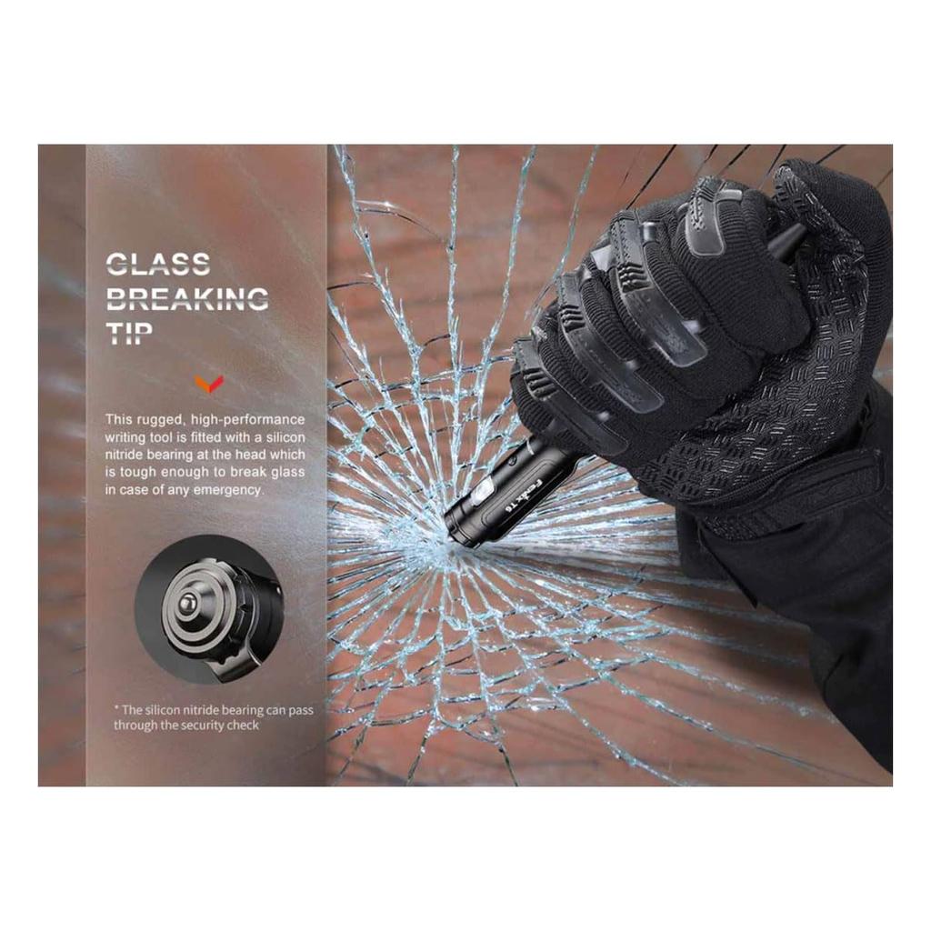 Fenix T6 Writing Instrument and EDC 80 Rechargeable Penlight, Light, Lumens, USB-C (Black)