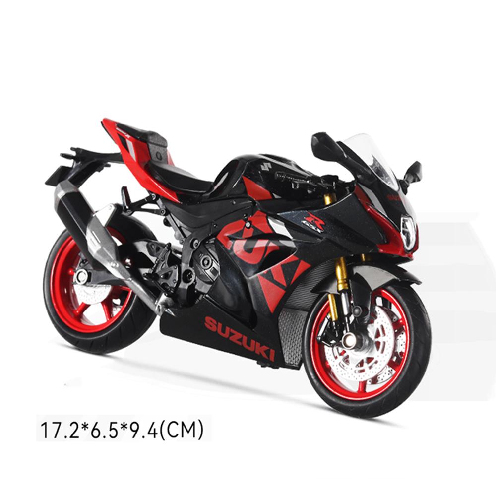 1:12 Scale SUZUKI GSX R1000R Motorcycle Model Toy Alloy Body Rubber Tire Motor Models Free Wheeling Shock Absorption Kids Gifts
