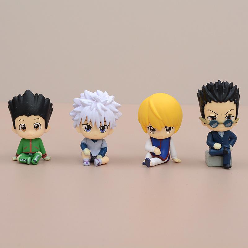 8Pcs Anime Hunter x Hunter GON FREECSS Anime Figure Killua Zoldyck Action Figure Kurapika Figurine Adult Model Doll Toys