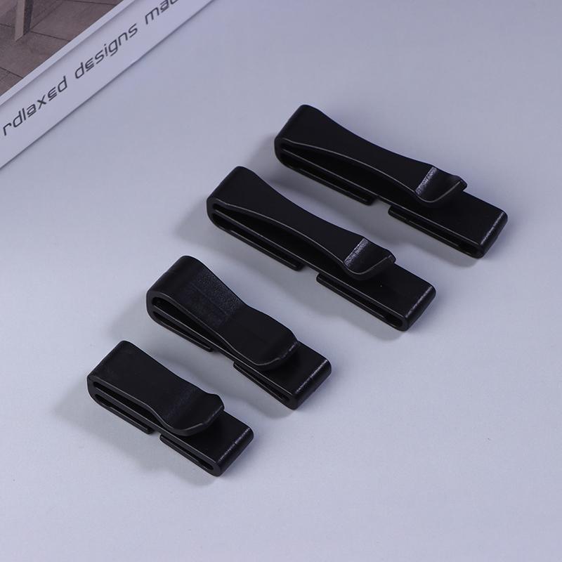 10Pcs/Pack Quick Slip Keeper Buckle End Clip Slider Black For Camping Hiking Backpack Adjusting Strap Webbing 20-51Mm