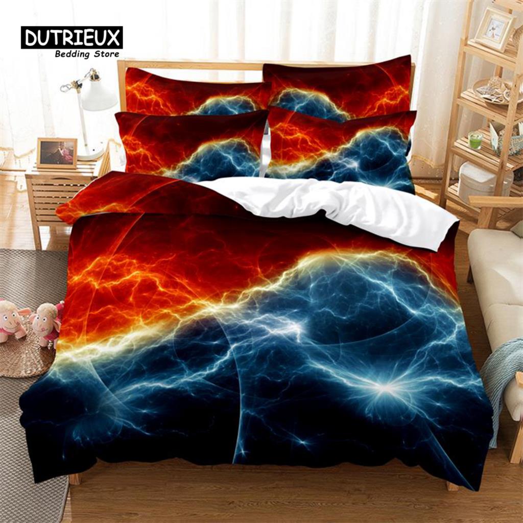 Starry Sky And Galaxy Bedding Set, 3Pcs Duvet Cover Set, Soft Comfortable Breathable Duvet Cover, For Bedroom Guest Room Decor