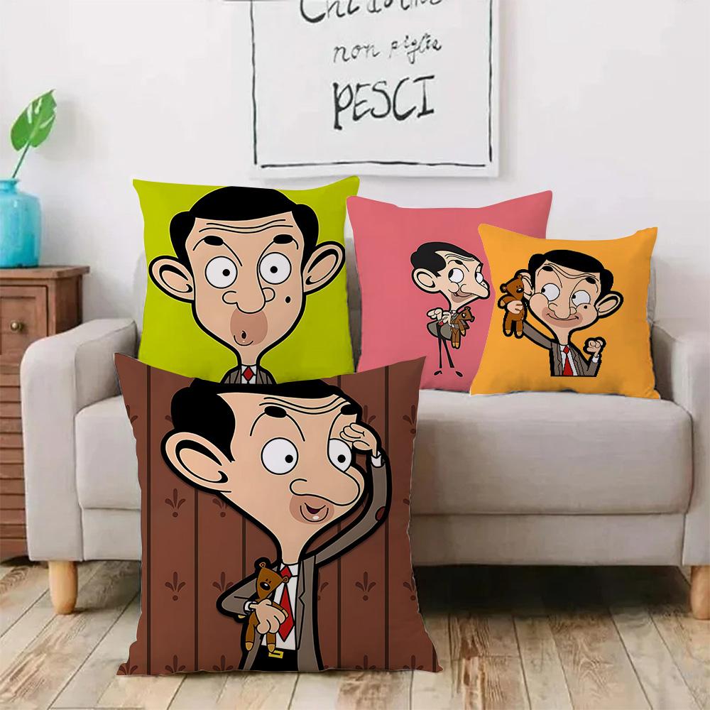 Gorące Anime Komedia Pan. Poszewki na poduszki Bean Dicha Kreskówkowe Dekoracyjne Sofa Dom Podwójny Druk Krótki Plusz Urocza Poszewka na Poduszkę