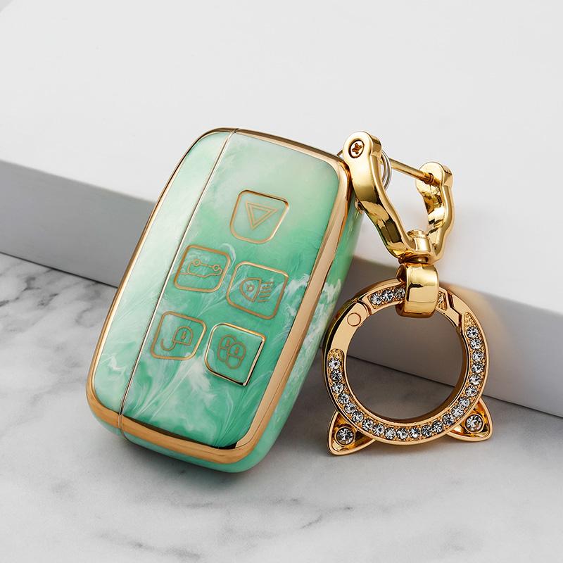 Free Sample TPU Jade Pattern Car Key Case Remote Control Protector Cover Compatible Land Rover Range Rover Sport Velar Discovery
