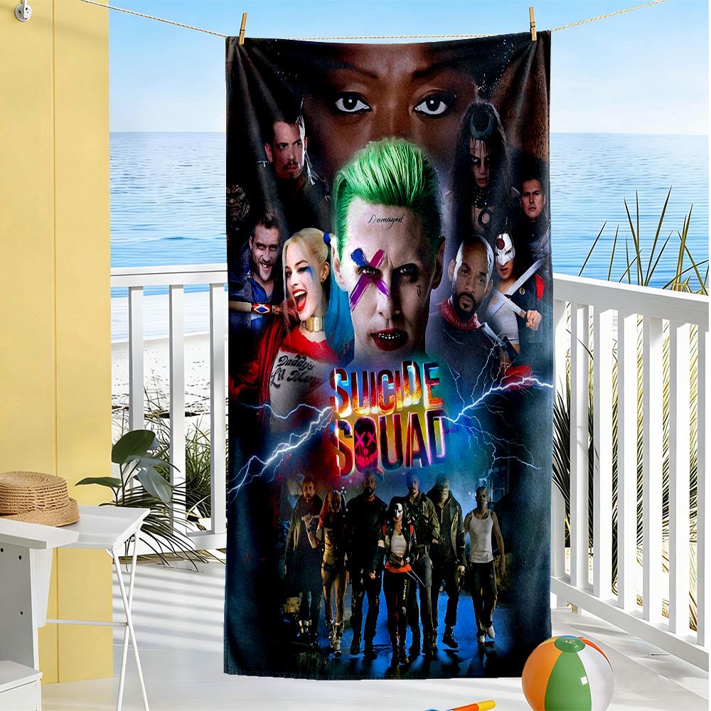 Suicide Squad Beach Towel Quick-Dry Soft Microfiber Comfortable Lightweight