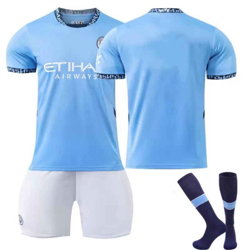 2425 Manchester City Jersey Home No. 9 Harland 17 De Braunet 10 Gralish Football Shirt Set