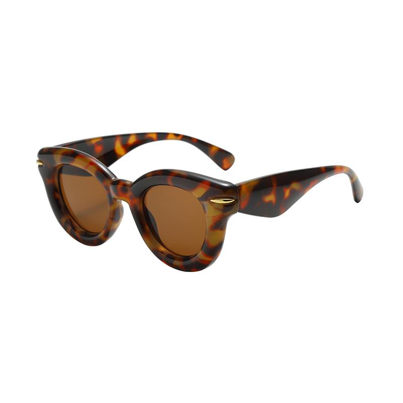 Occhiali da Sole con Montatura Spessa Bolla Esagerati Nuovi alla Moda Rotondi Misuratore di Personalità Occhiali da Sole con Unghie 7783