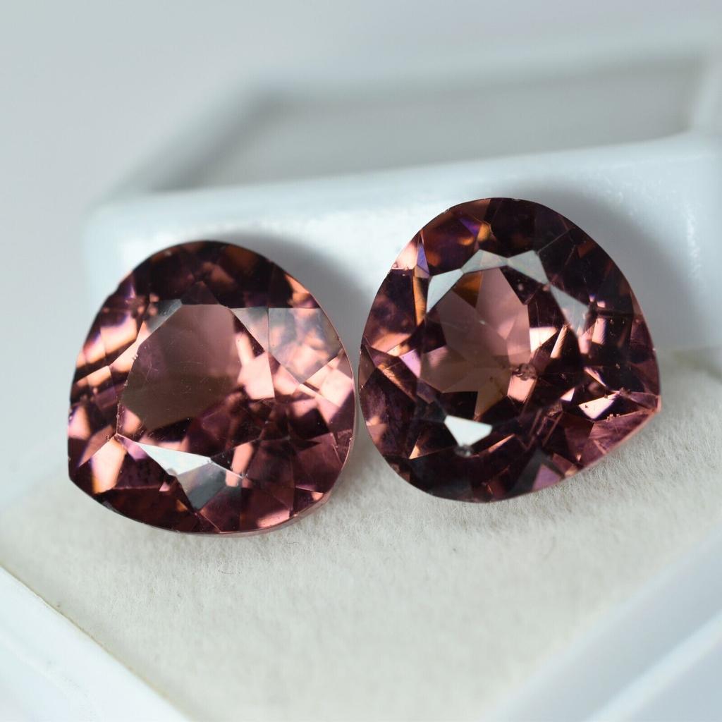Stunning Natural Padparadscha Sapphire 18.20 Ct Pear Pair Certified Gemstone