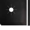 10pcs Gas Range Stove Cover Thickness 0.2mm Waterproof Reusable Heat Resistant Fiberglass Gas Stove Protector Pad Black