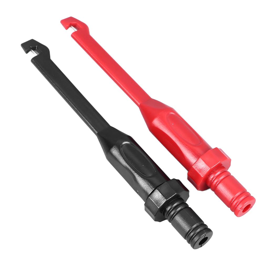 2Pcs Test Hook Clip Banana Plug 4mm Probe Multimeter Accessories Black Red for Measurement Testing