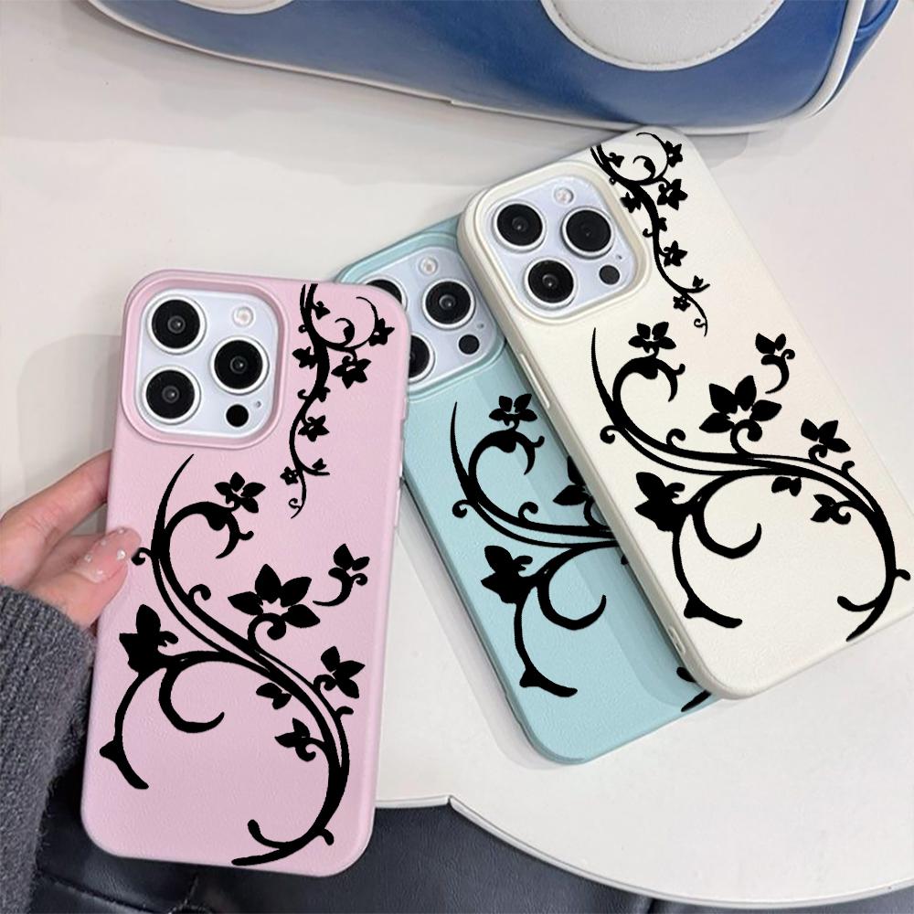 Painting Flower Patterns Phone Case For IPhone 17 16 15 Plus 14 13 12 11 Pro Max 17E Air 16e Shockproof Back Coque Cover