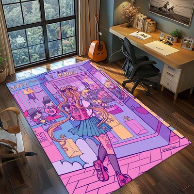 Sailor Moon Anime Teppich Großer Teppich Rutschfeste Waschbare Fußmatte Gamer Zimmer Schlafzimmer Heimdekoration -QJY